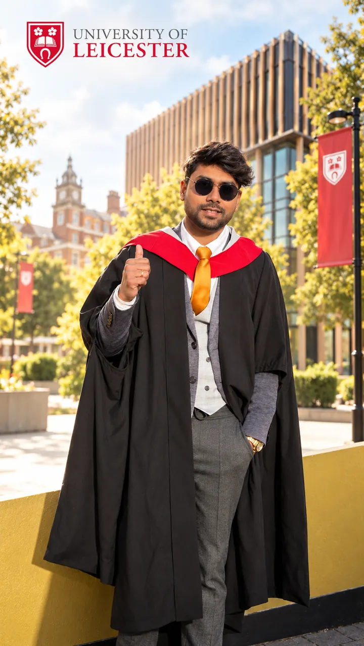 Rajkumar Alagiri at his University of Leicester graduation